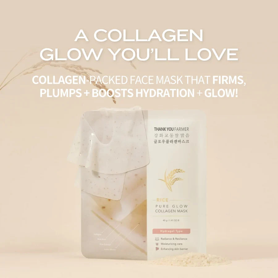 Rice Pure Glow Collagen Hydrogel Maski 1 stk
