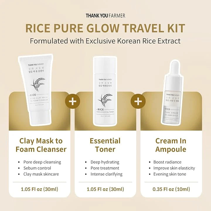 Rice Pure Glow - Travel Kit