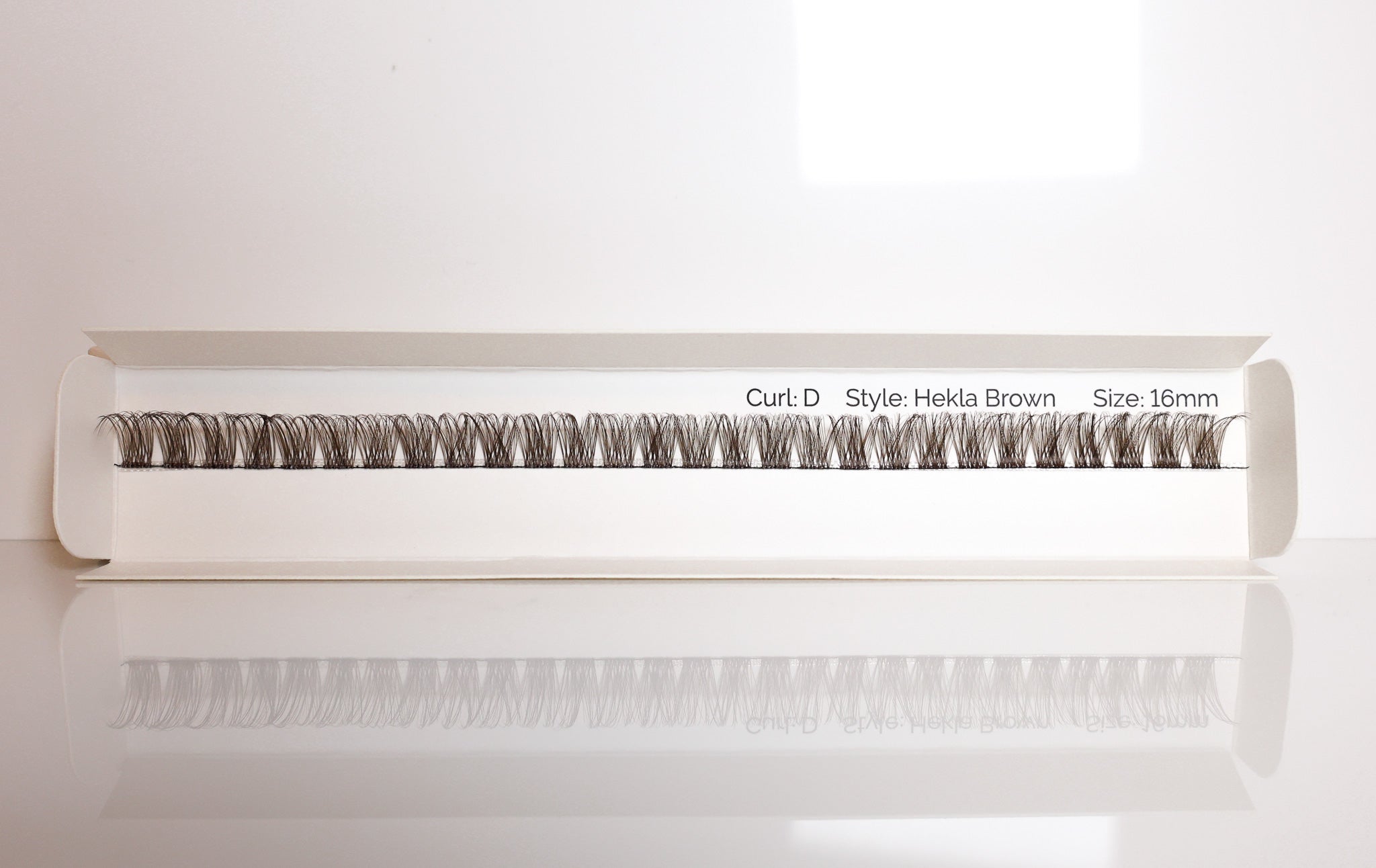 🎁 Hekla D curl - (Brún augnhár) (100% off)